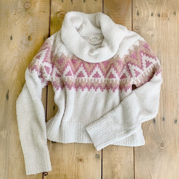 Kaisley Sweater Crop Cream and Pink Sz‎ S - Picture 2 of 7